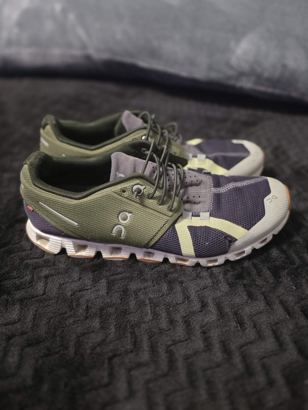 On Running Women's Cloudrunning Sneakers - Olive Green & Purple